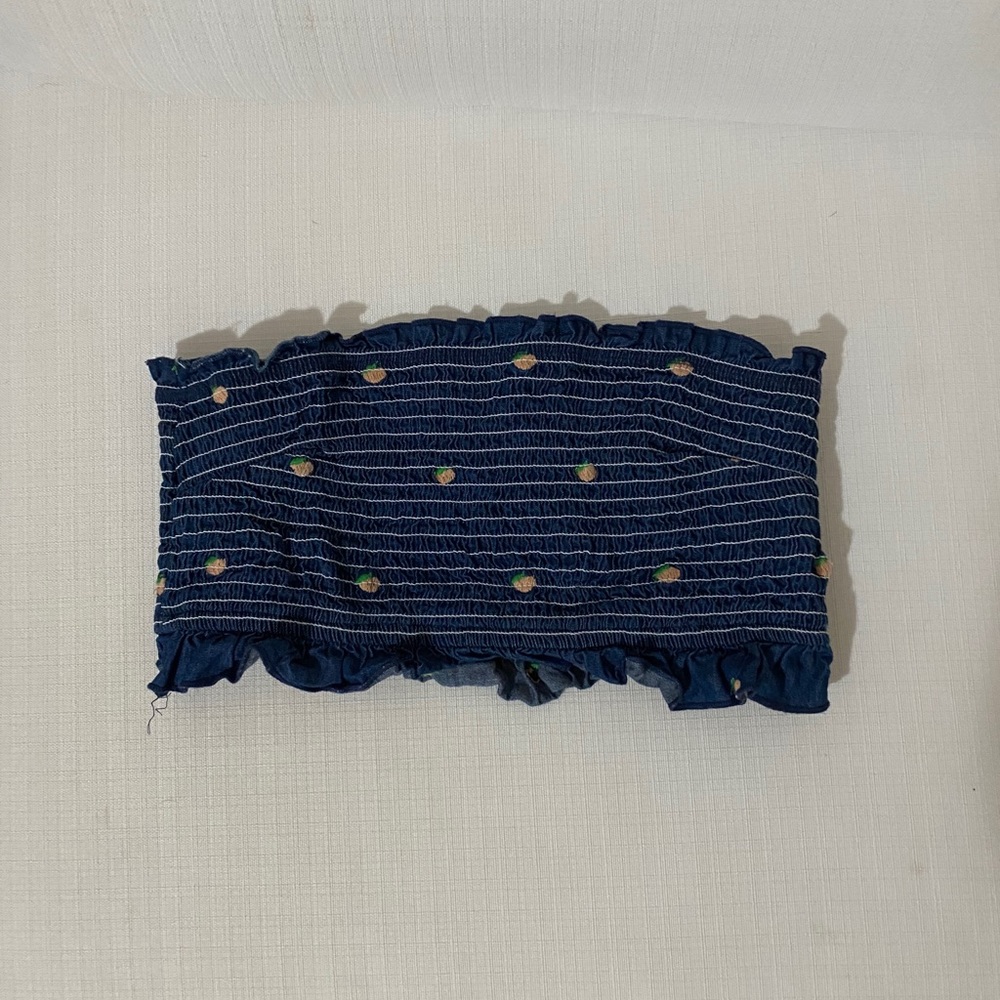 Dark blue tube top